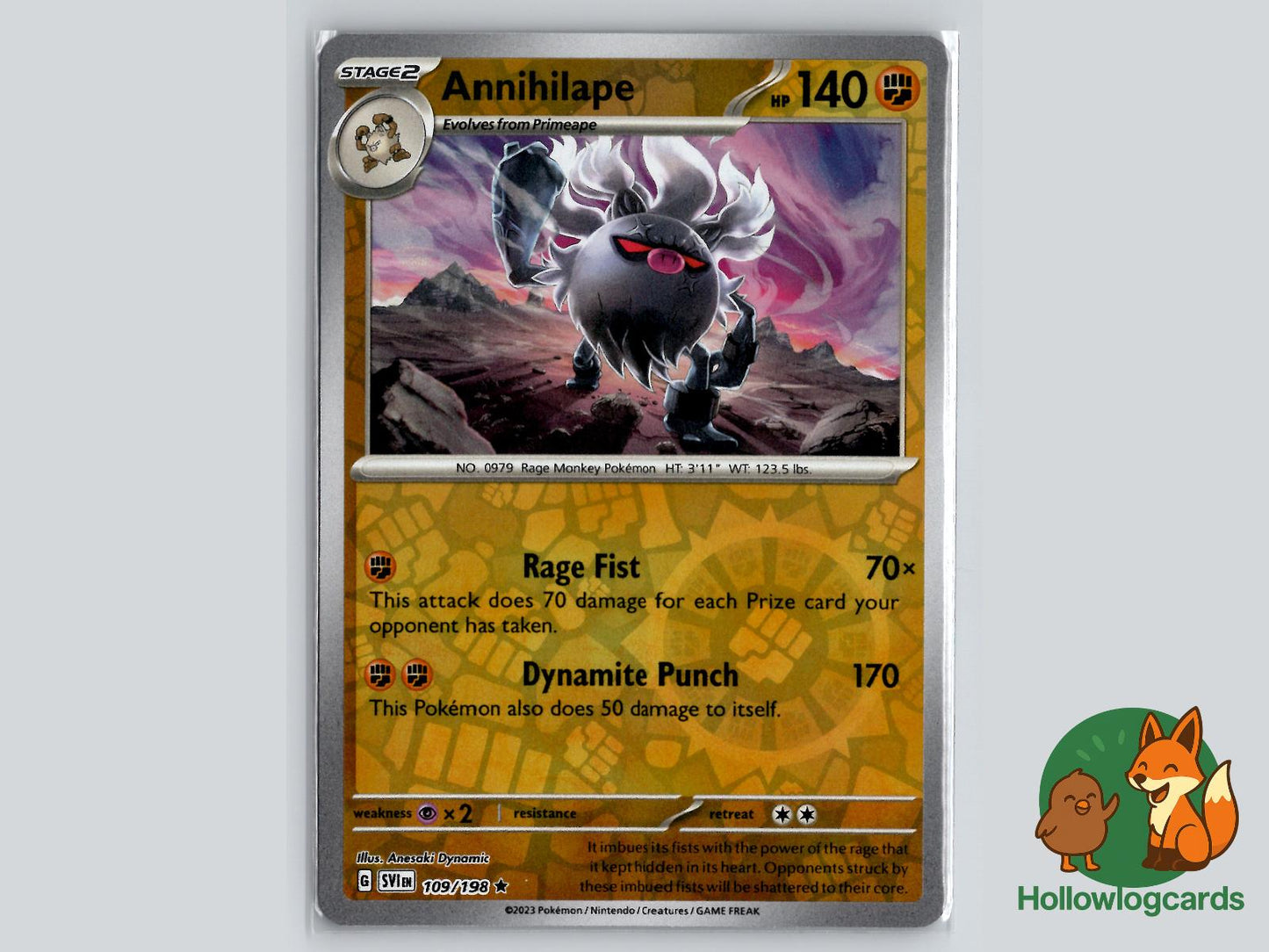 Annihilape (109/198) - Scarlet & Violet Pokémon Card