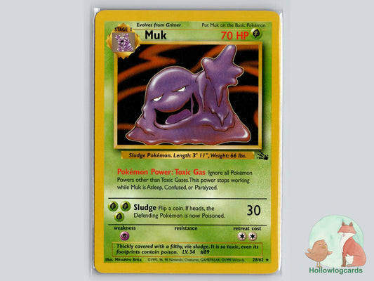 Muk (28/62) - Fossil Pokémon Card