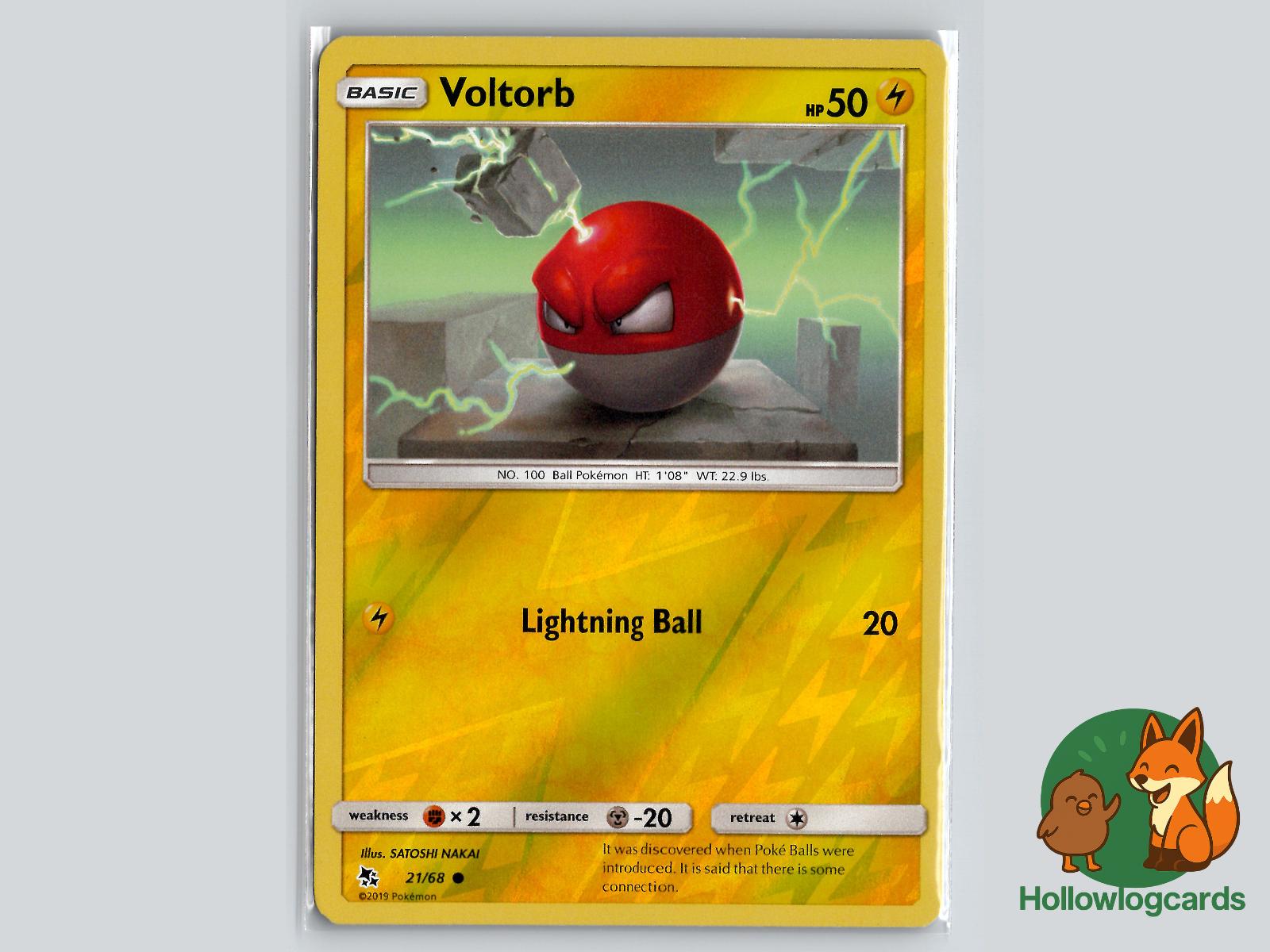 Voltorb (21/68) - Hidden Fates Pokémon Card