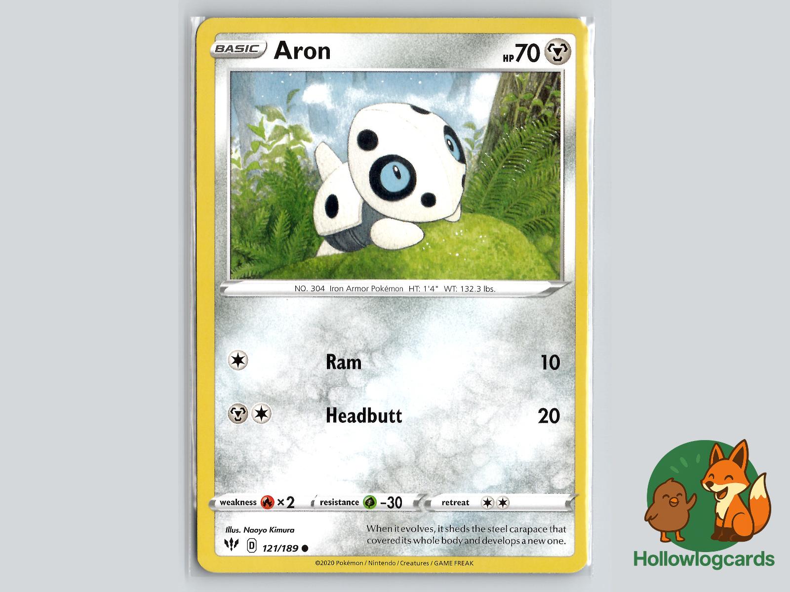 Aron (121/189) - Darkness Ablaze Pokémon Card