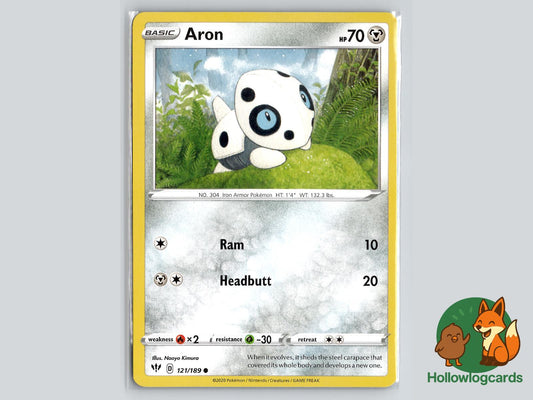 Aron (121/189) - Darkness Ablaze Pokémon Card