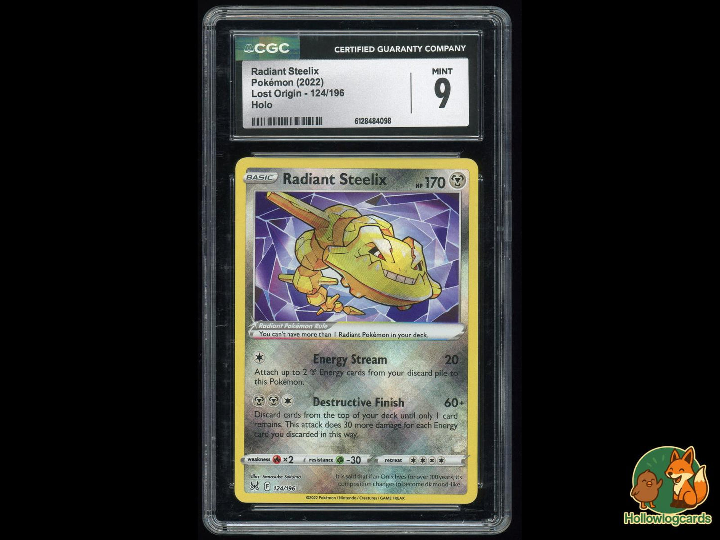 Graded Radiant Steelix (124/196) Pokémon Card