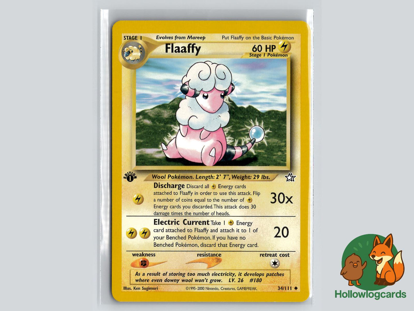 1st Edition Flaaffy (34/111) - Neo Genesis Pokémon Card