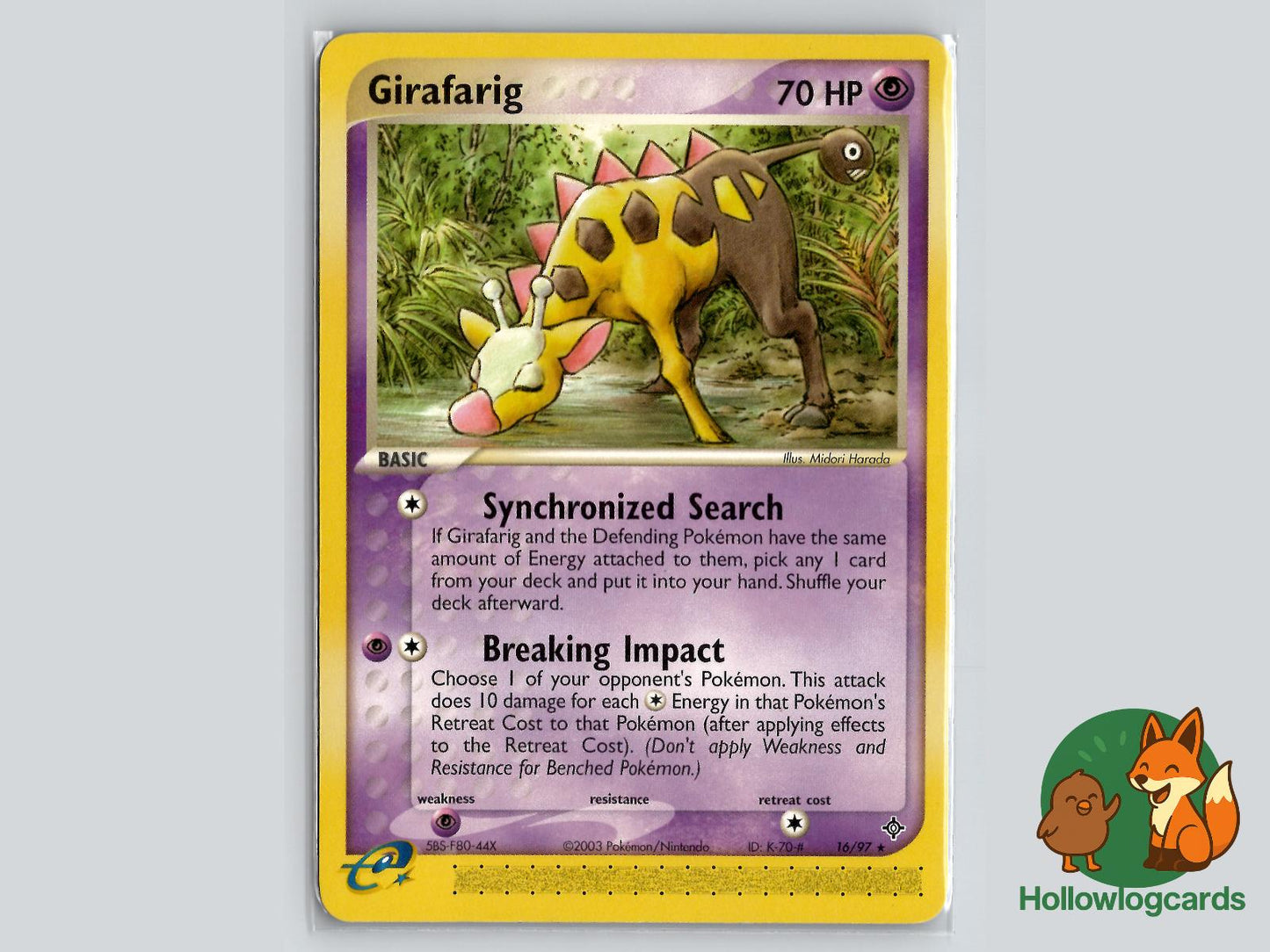 Girafarig (16/97) - Dragon Pokémon Card