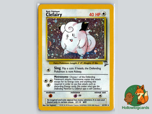 Clefairy (6/130) - Base Set 2 Pokémon Card