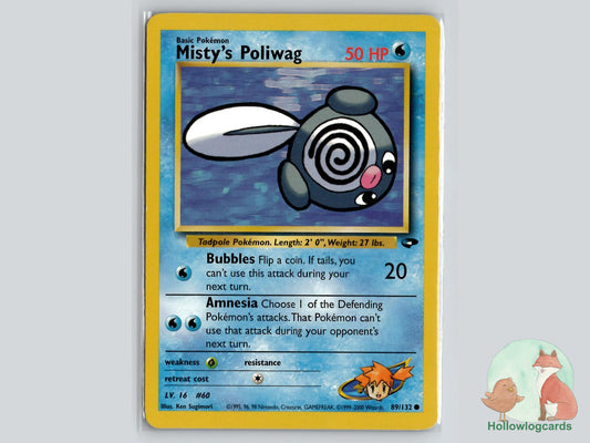 Misty's Poliwag (89/132) - Gym Challenge Pokémon Card