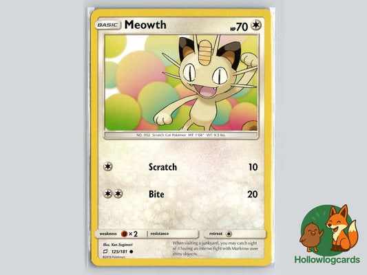 Meowth (125/181) - Team Up Pokémon Card
