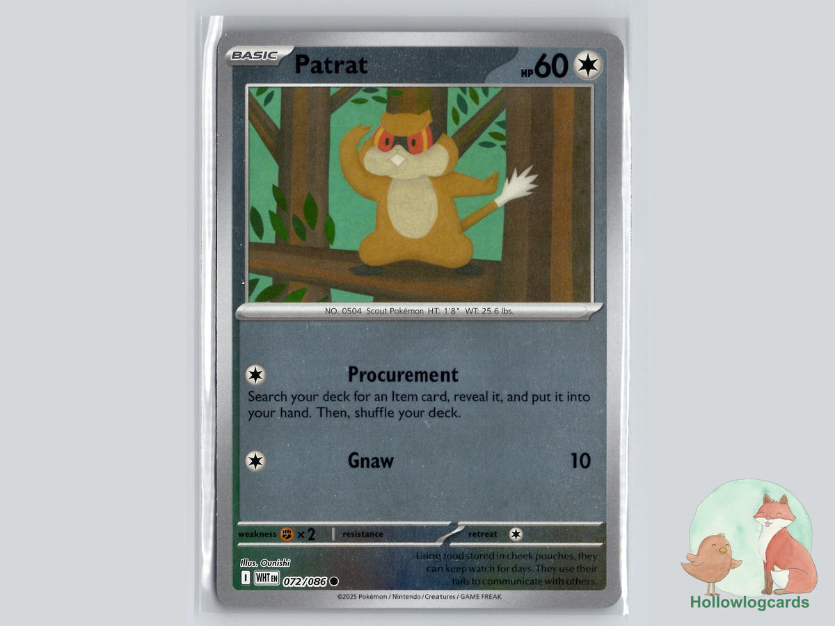 Patrat (072/086) - White Flare Pokémon Card