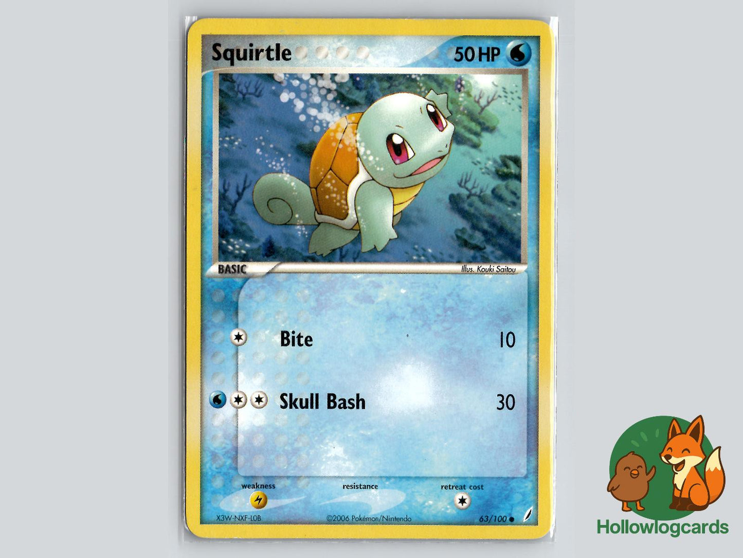 Squirtle (63/100) - Crystal Guardians Pokémon Card