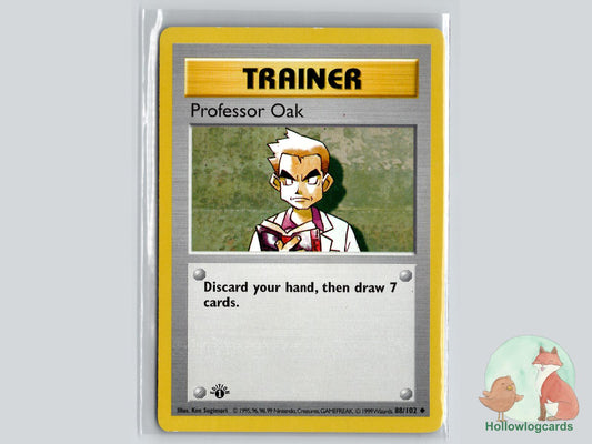 1st Edition Professor Oak (88/102) - Base Pokémon Card