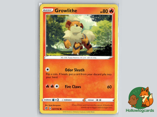 Growlithe (027/192) - Rebel Clash Pokémon Card