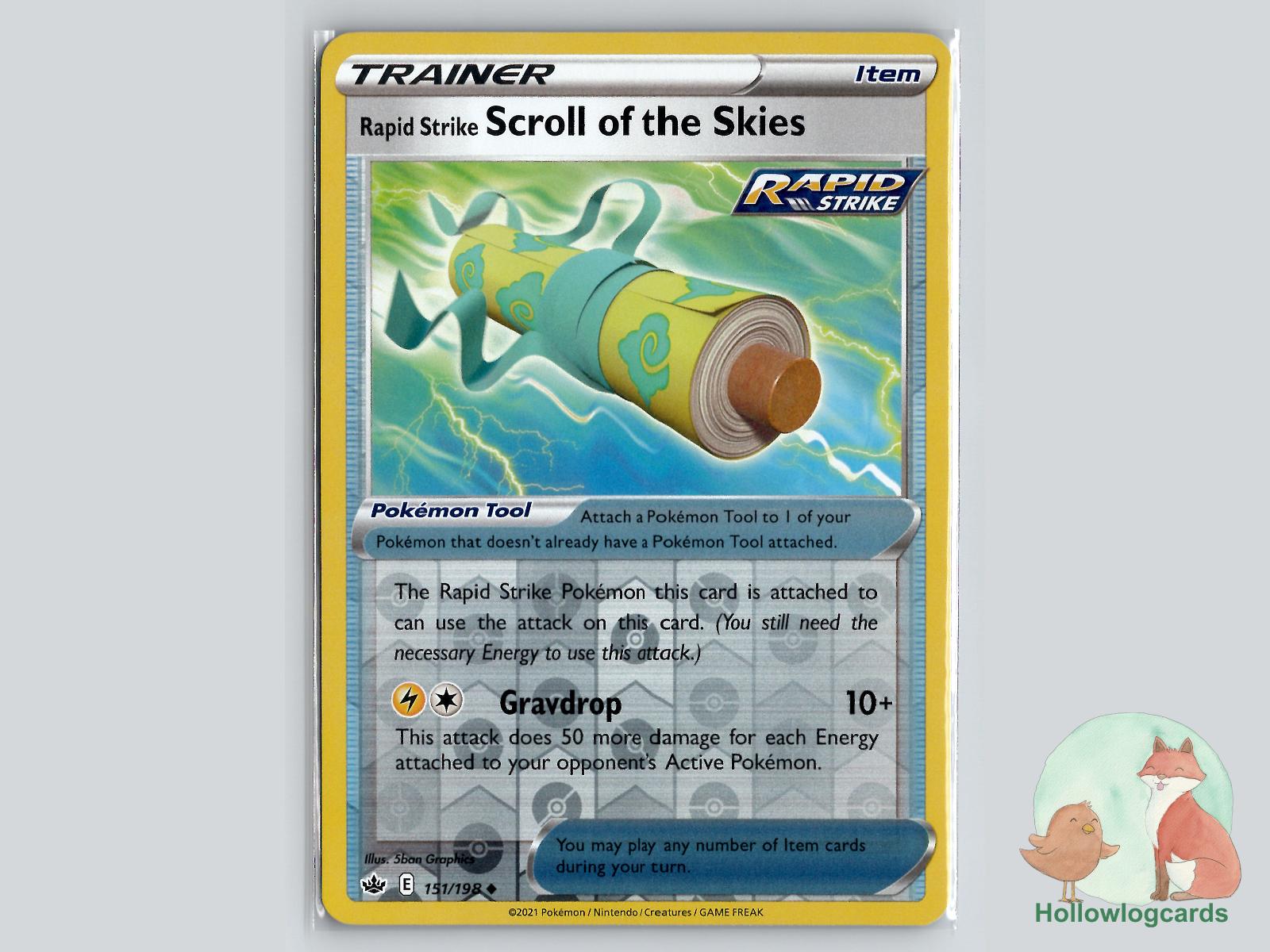 Rapid Strike Scroll of the Skies (151/198) - Chilling Reign Pokémon Card