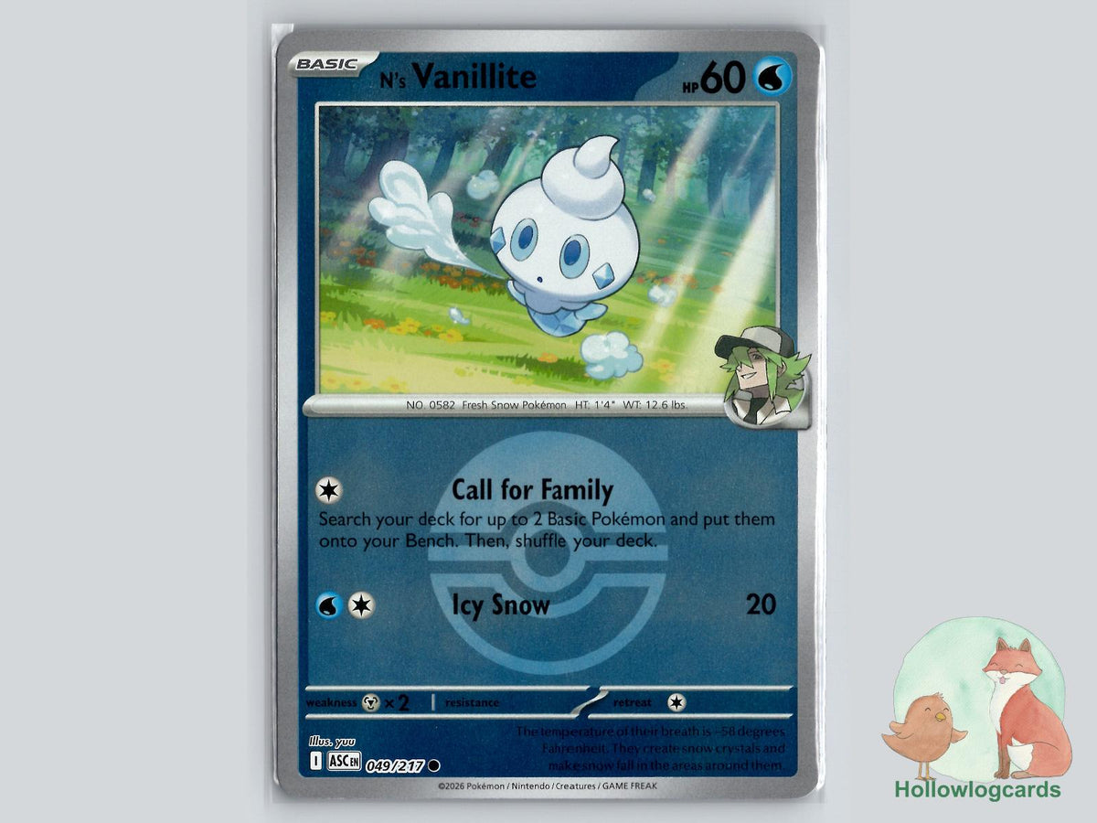 N's Vanillite (049/217) Pokémon Card