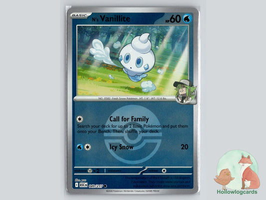 N's Vanillite (049/217) Pokémon Card