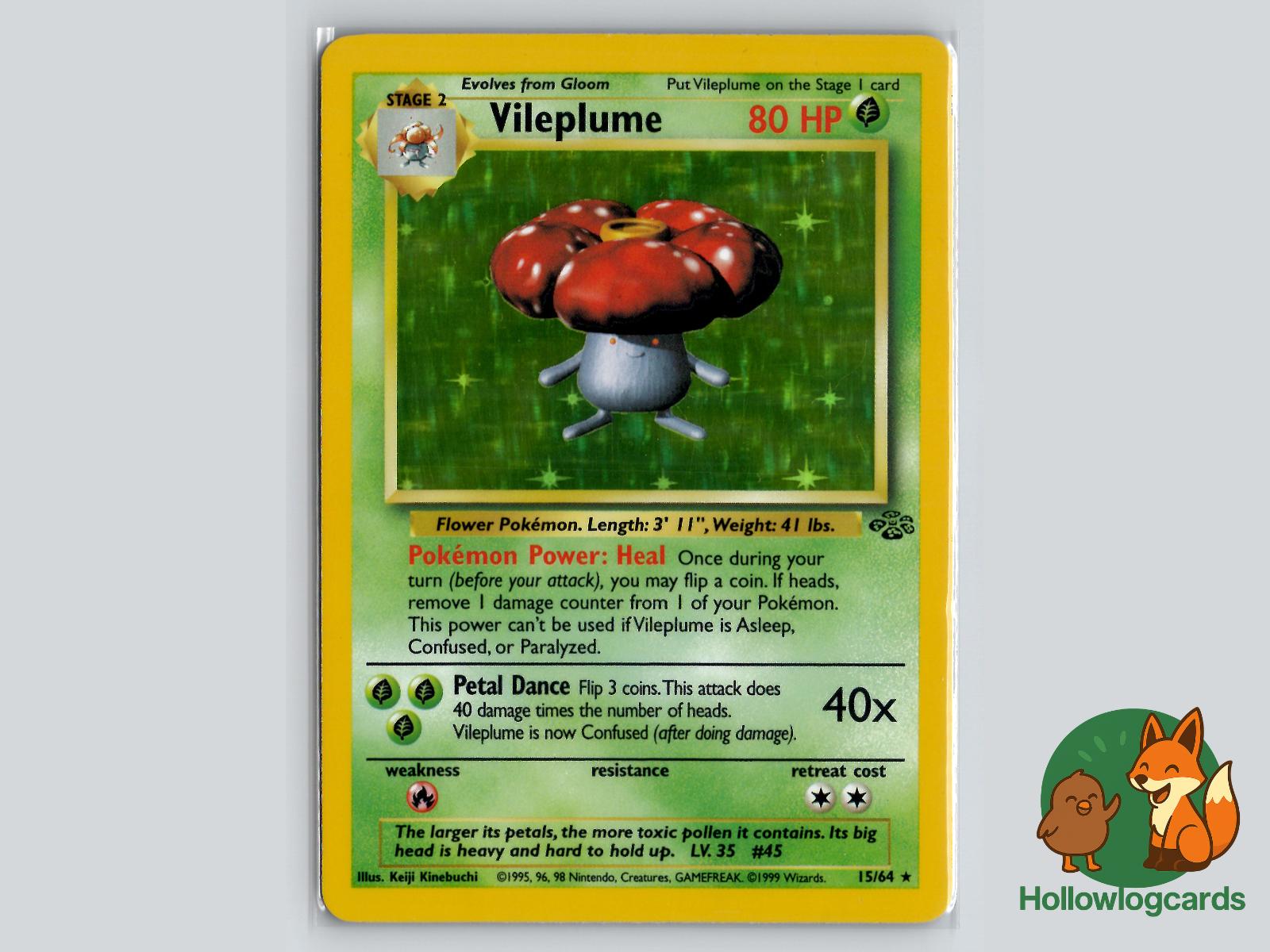 Vileplume (15/64) - Jungle Pokémon Card