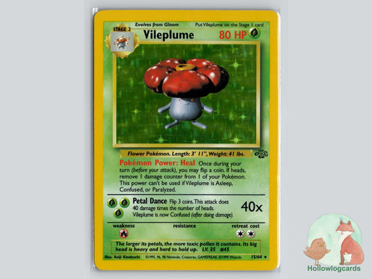 Vileplume (15/64) - Jungle Pokémon Card