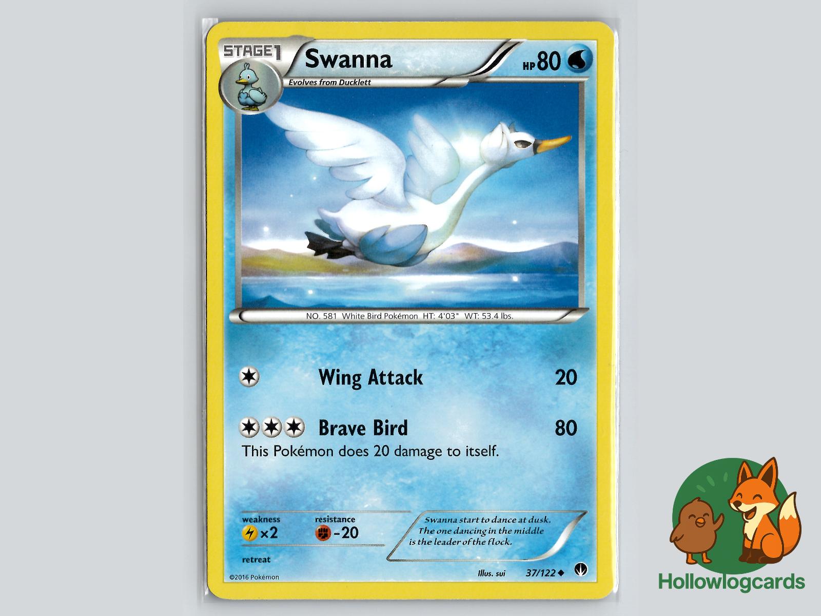 Swanna (37/122) - BREAKpoint Pokémon Card
