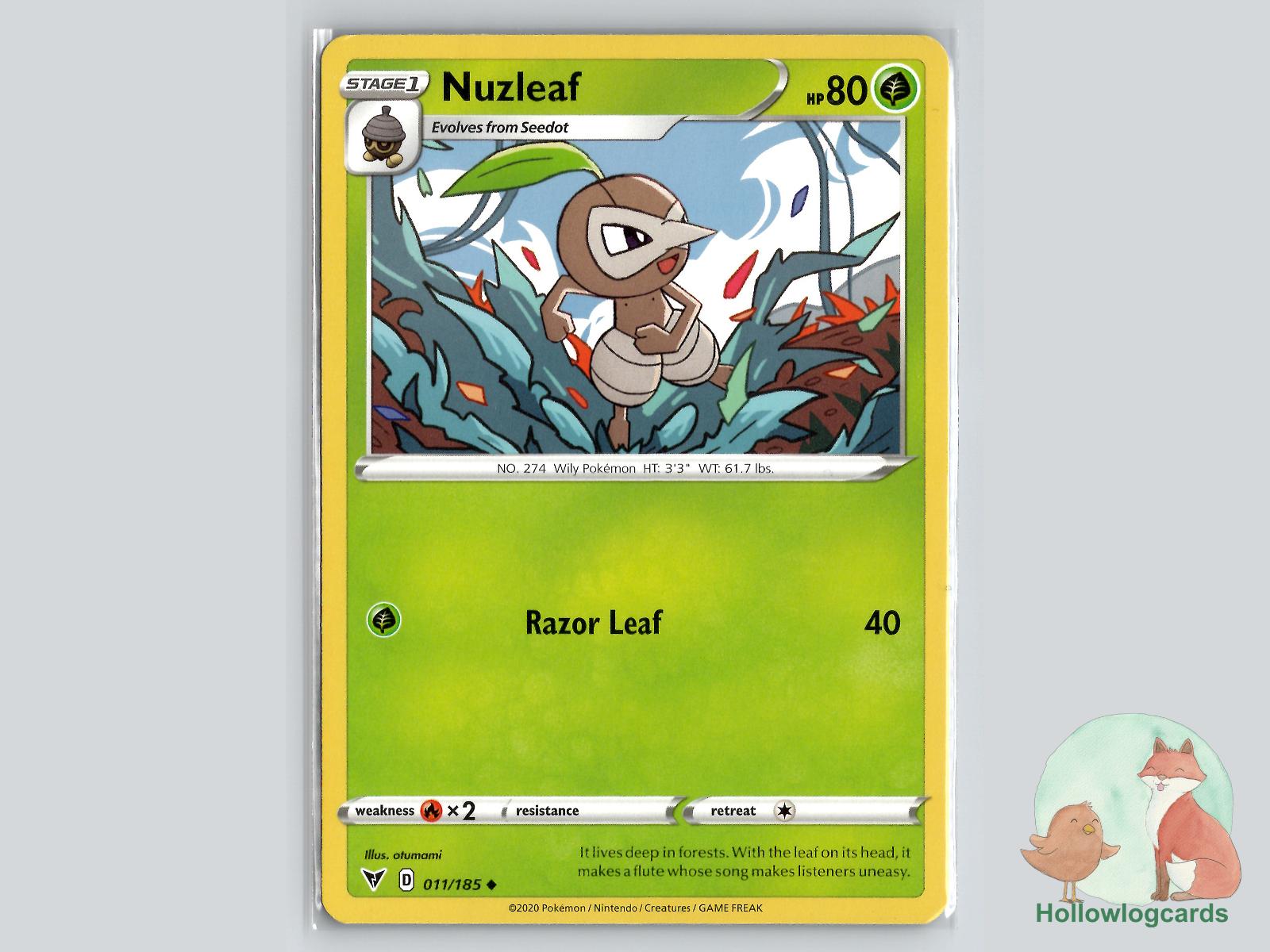 Nuzleaf (011/185) - Vivid Voltage Pokémon Card