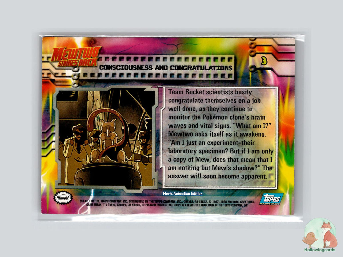 Consciousness and Congratulations [Mewtwo] (#3) - Topps Mewtwo Strikes Back
