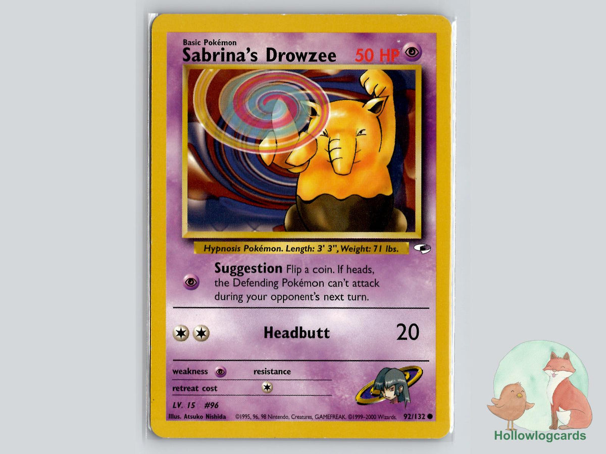 Sabrina's Drowzee (92/132) - Gym Heroes Pokémon Card