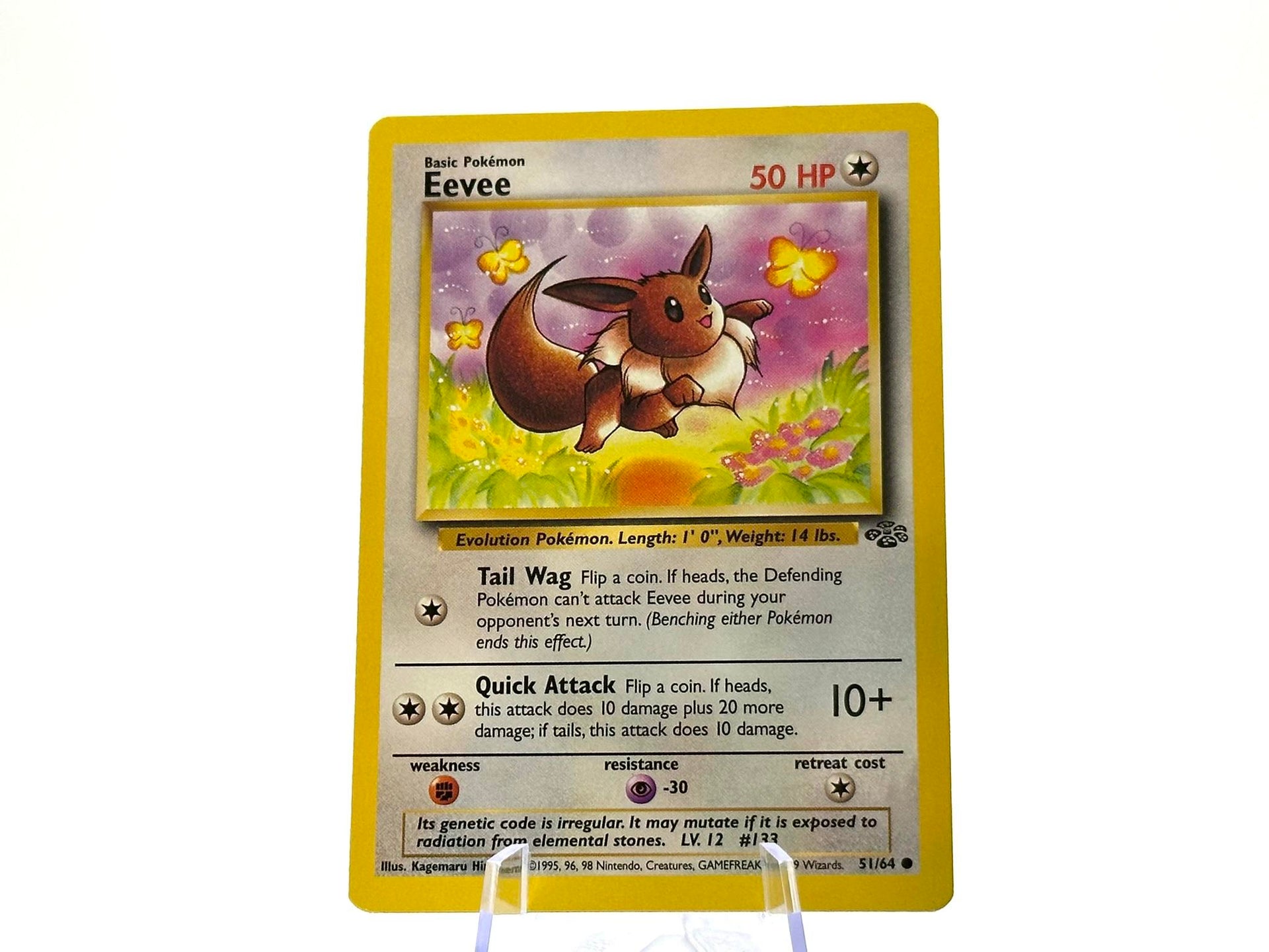 eevee 1995 pokemon card 51 64 - Jungle #51/64 8 Population Report Population Pokemon Burger King Pokeball Style:Peace Offering pokemon s8a booster pack