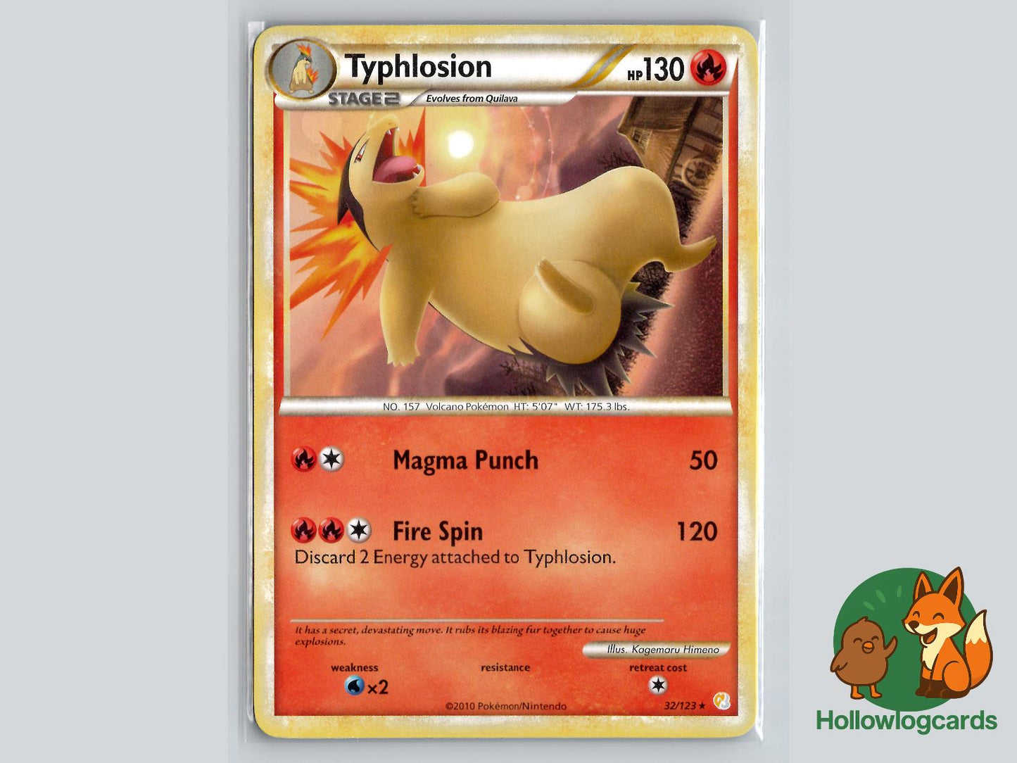 Typhlosion (32/123) - HeartGold & SoulSilver Pokémon Card