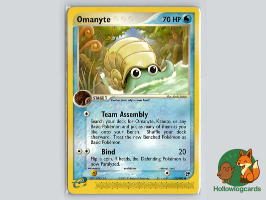 Omanyte (70/100) - Sandstorm Pokémon Card