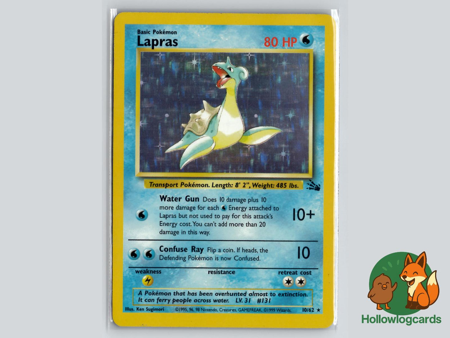 Lapras (10/62) - Fossil Pokémon Card