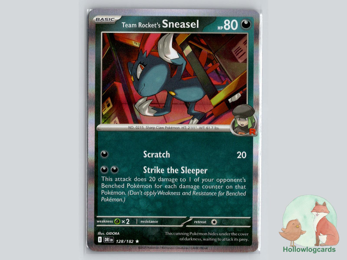 Team Rocket's Sneasel (128/182) - Destined Rivals Pokémon Card