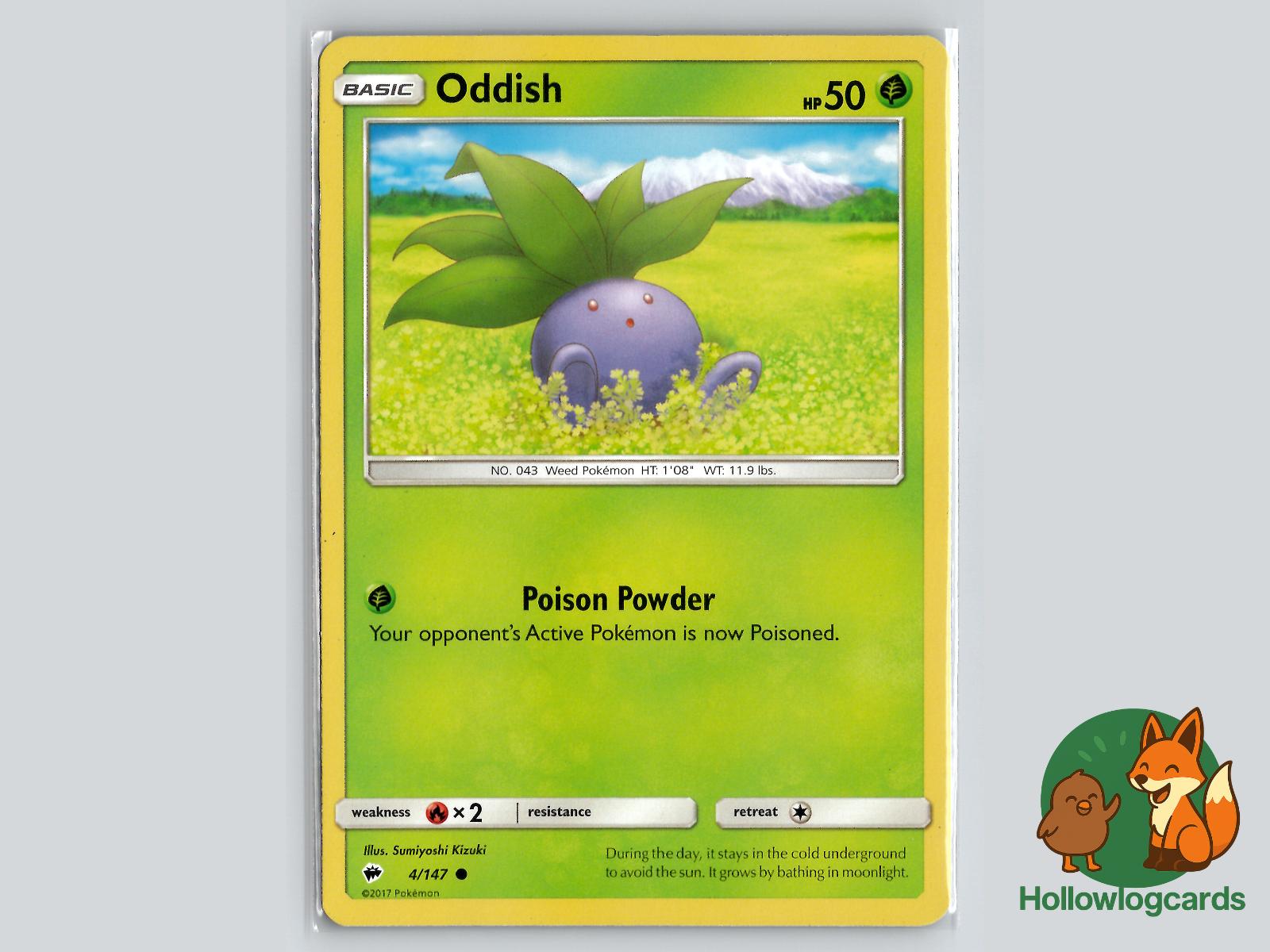 Oddish (4/147) - Burning Shadows Pokémon Card