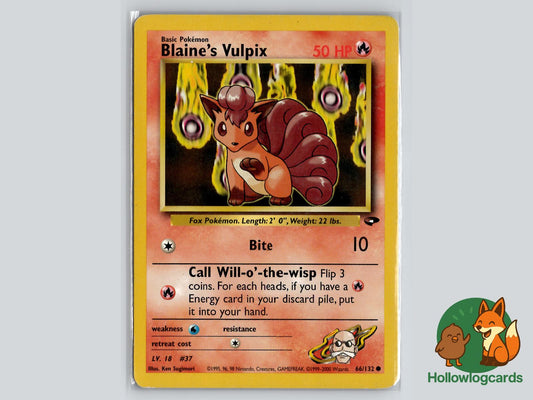 Blaine's Vulpix (66/132) - Gym Challenge Pokémon Card