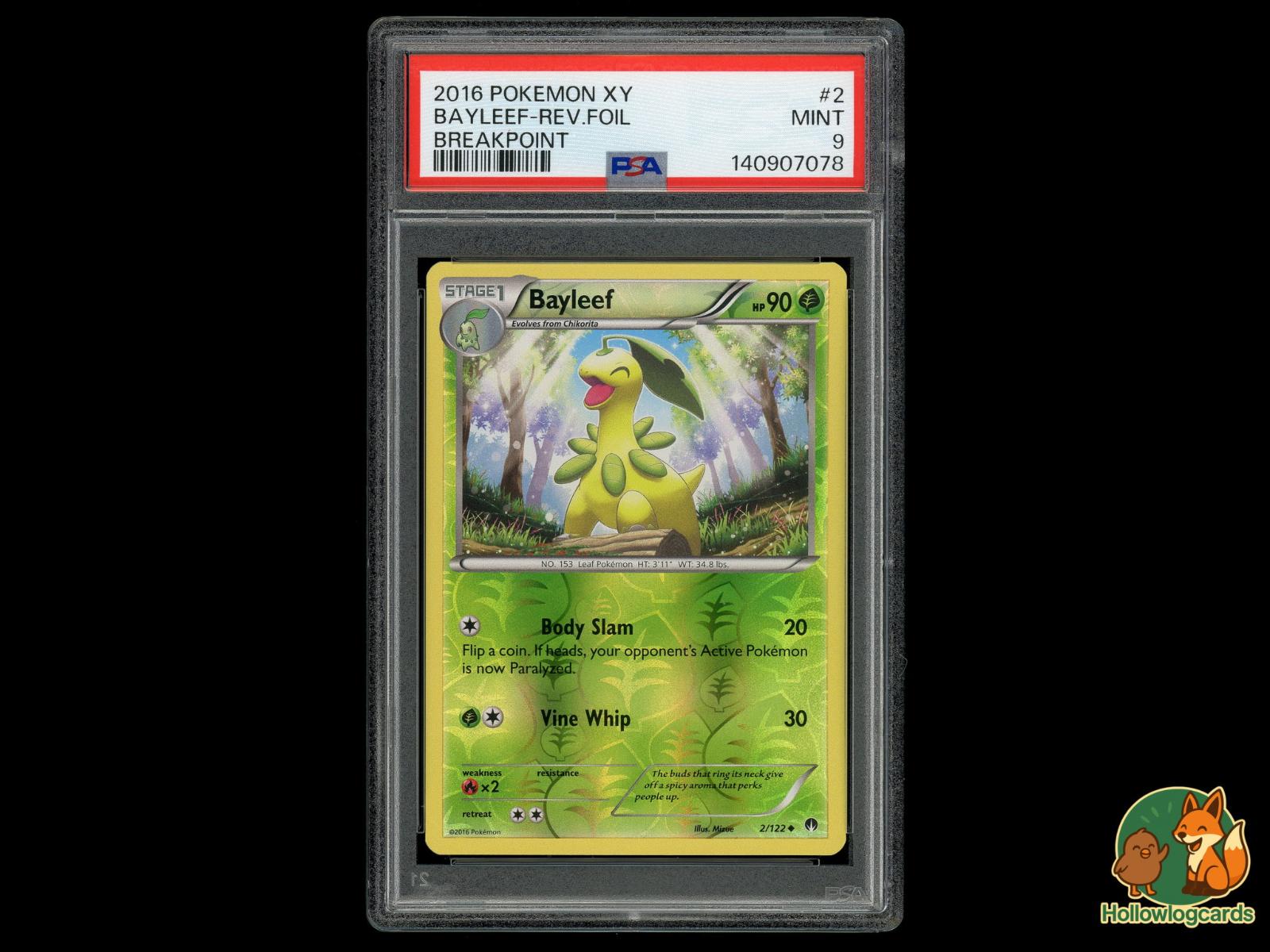 Graded Bayleef Reverse Holo (2/122) Pokémon Card