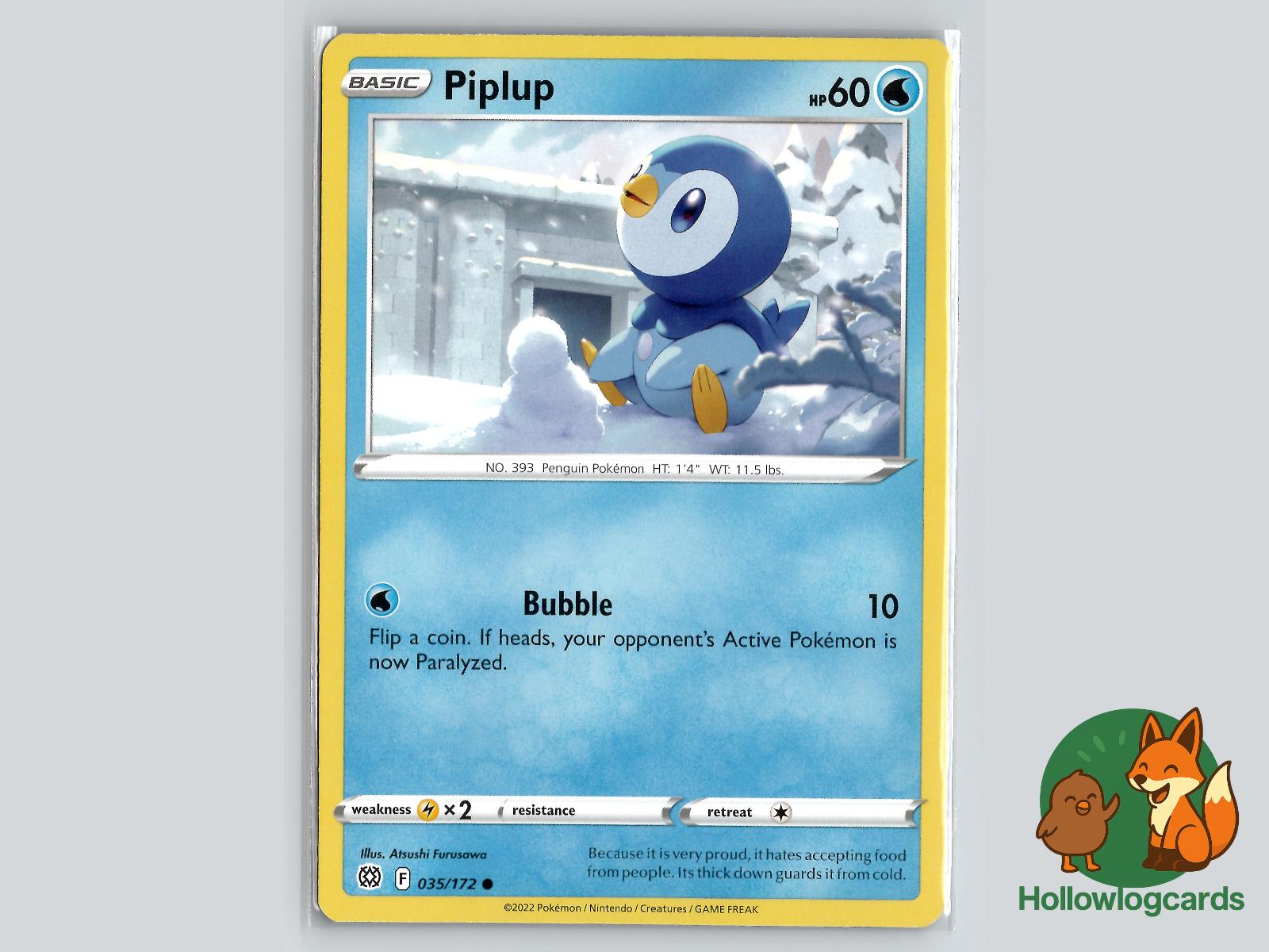 Piplup (035/172) - Brilliant Stars Pokémon Card