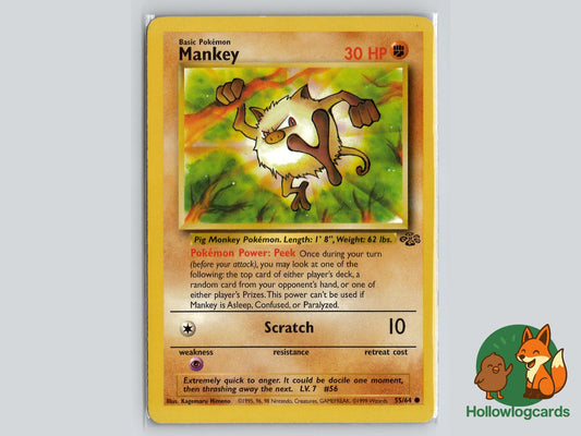 Mankey (55/64) - Jungle Pokémon Card