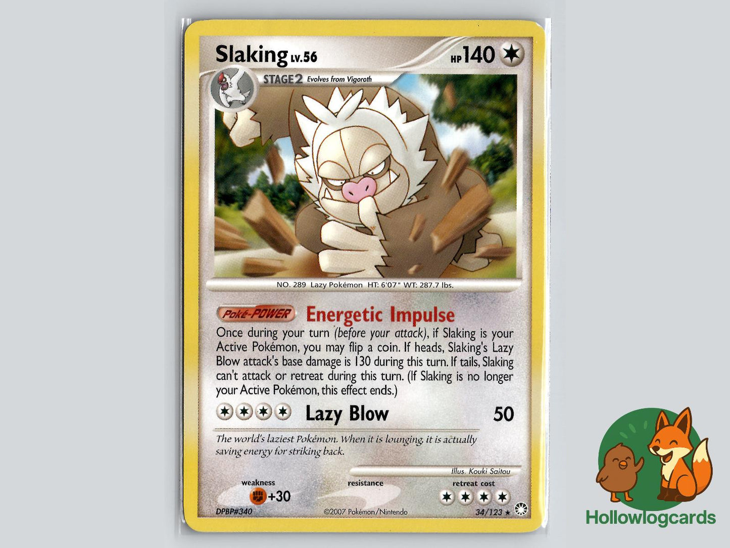Slaking (34/123) - Mysterious Treasures Pokémon Card