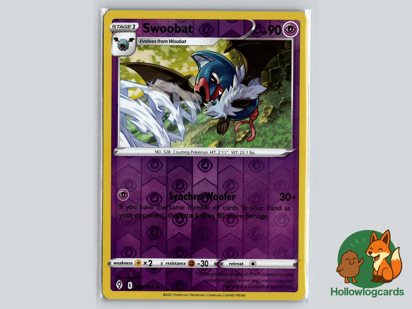 Swoobat (069/203) - Evolving Skies Pokémon Card