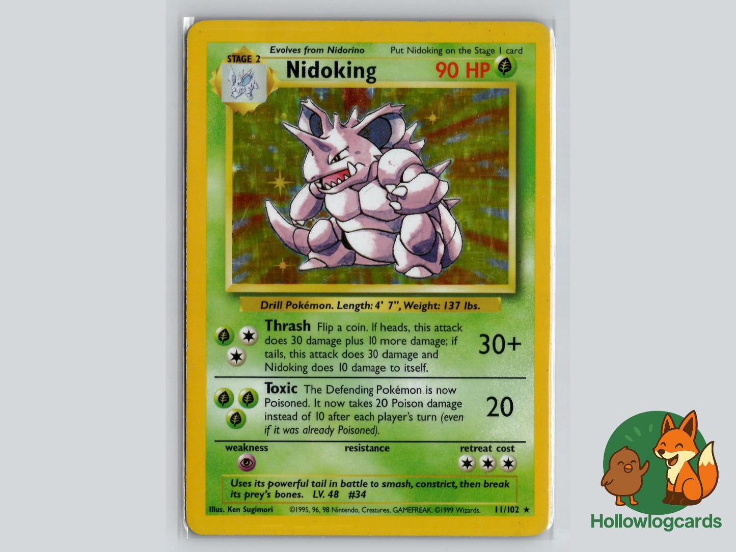 Nidoking (11/102) - Base Pokémon Card