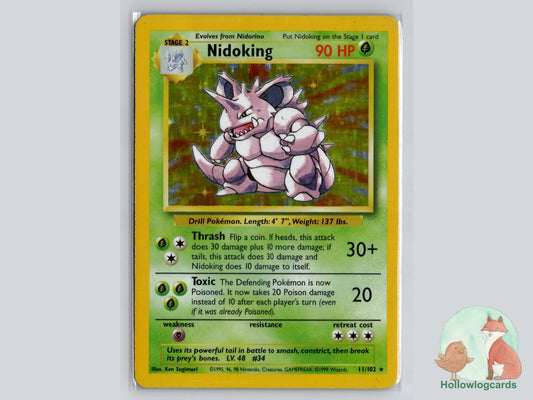 Nidoking (11/102) - Base Pokémon Card