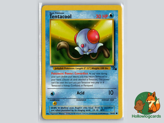 Tentacool (56/62) - Fossil Pokémon Card