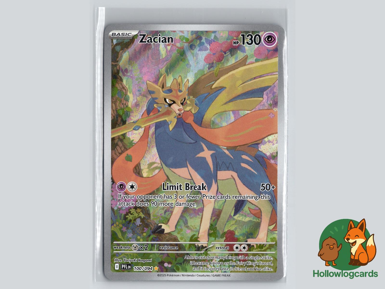 Zacian (100/094) - Phantasmal Flames Pokémon Card