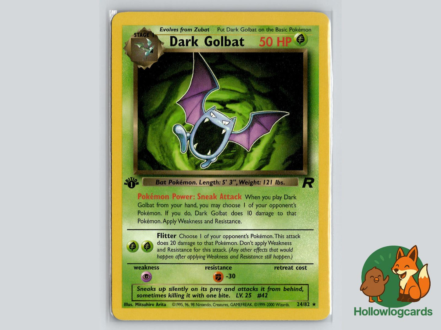 1st Edition Dark Golbat (24/82) - Team Rocket Pokémon Card
