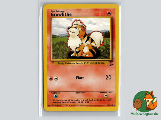 Growlithe (42/130) - Base Set 2 Pokémon Card