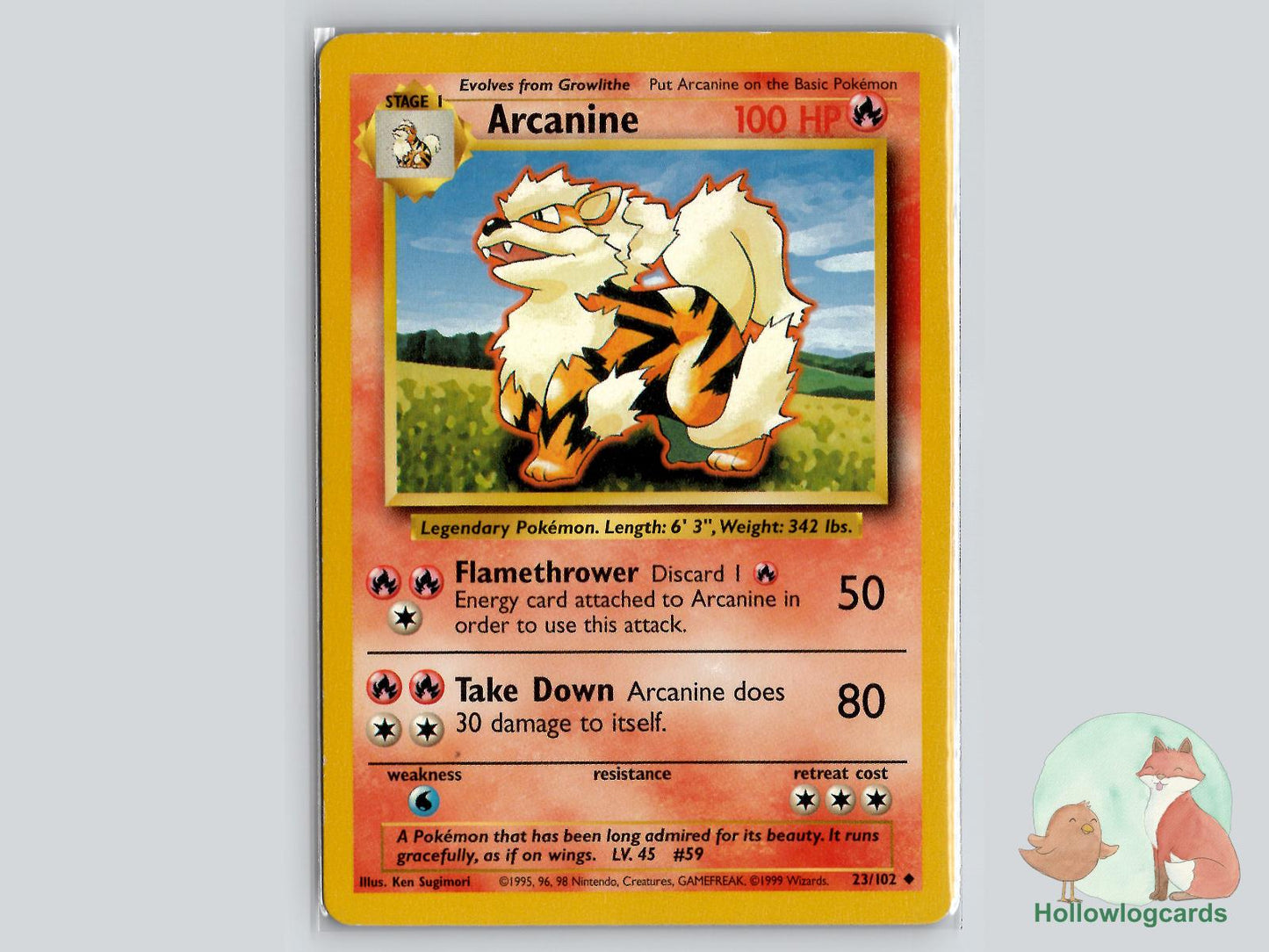 Arcanine (23/102) - Base Pokémon Card