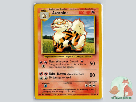 Arcanine (23/102) - Base Pokémon Card