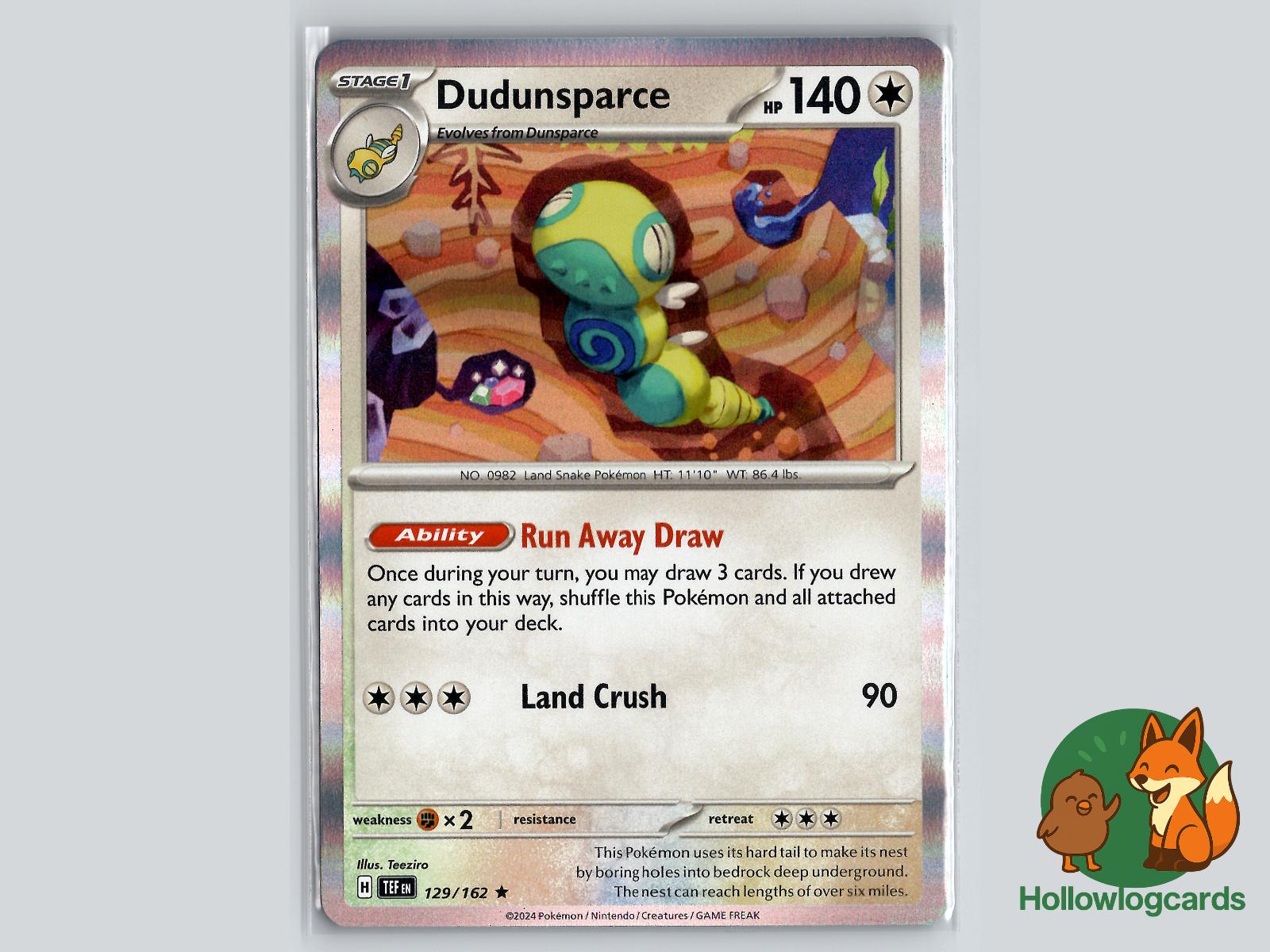 Dudunsparce (129/162) - Temporal Forces Pokémon Card