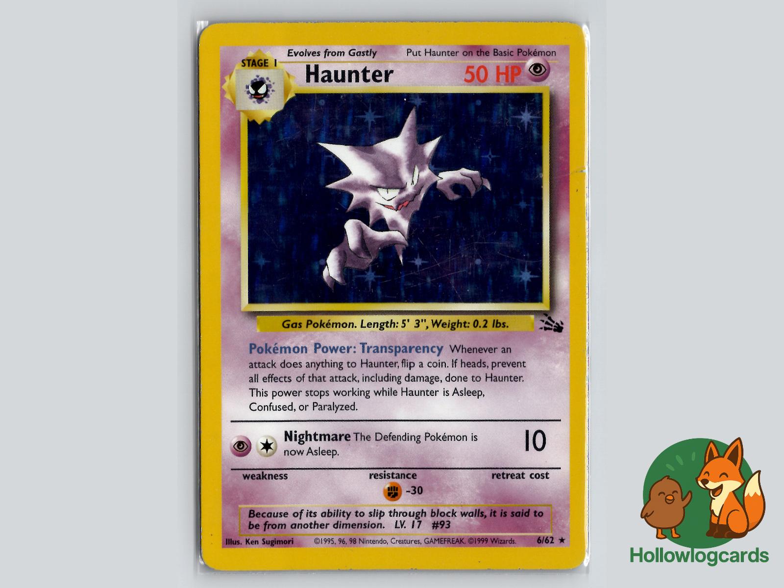 Haunter (6/62) - Fossil Pokémon Card