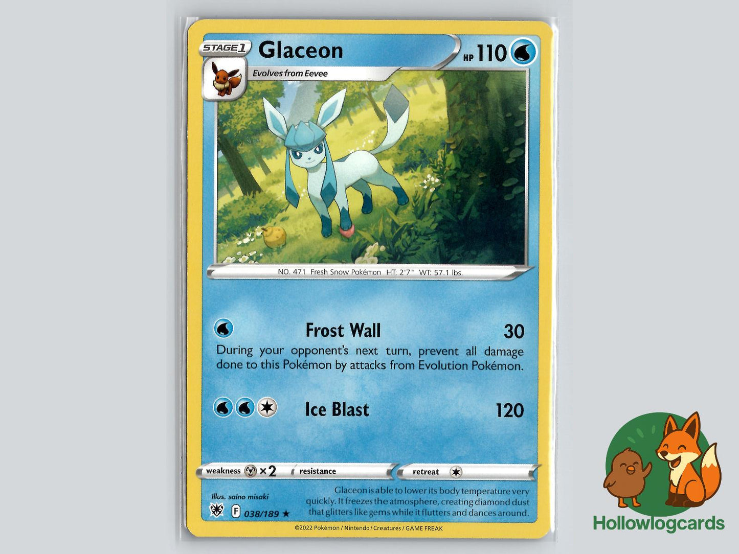 Glaceon (038/189) - Astral Radiance Pokémon Card