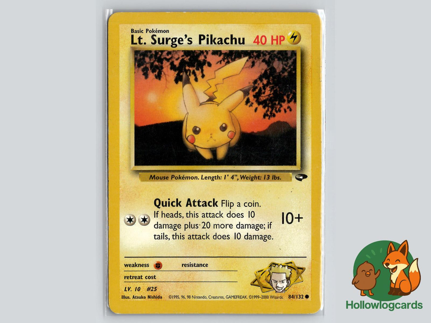Lt. Surge's Pikachu (84/132) - Gym Challenge Pokémon Card
