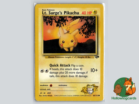Lt. Surge's Pikachu (84/132) - Gym Challenge Pokémon Card