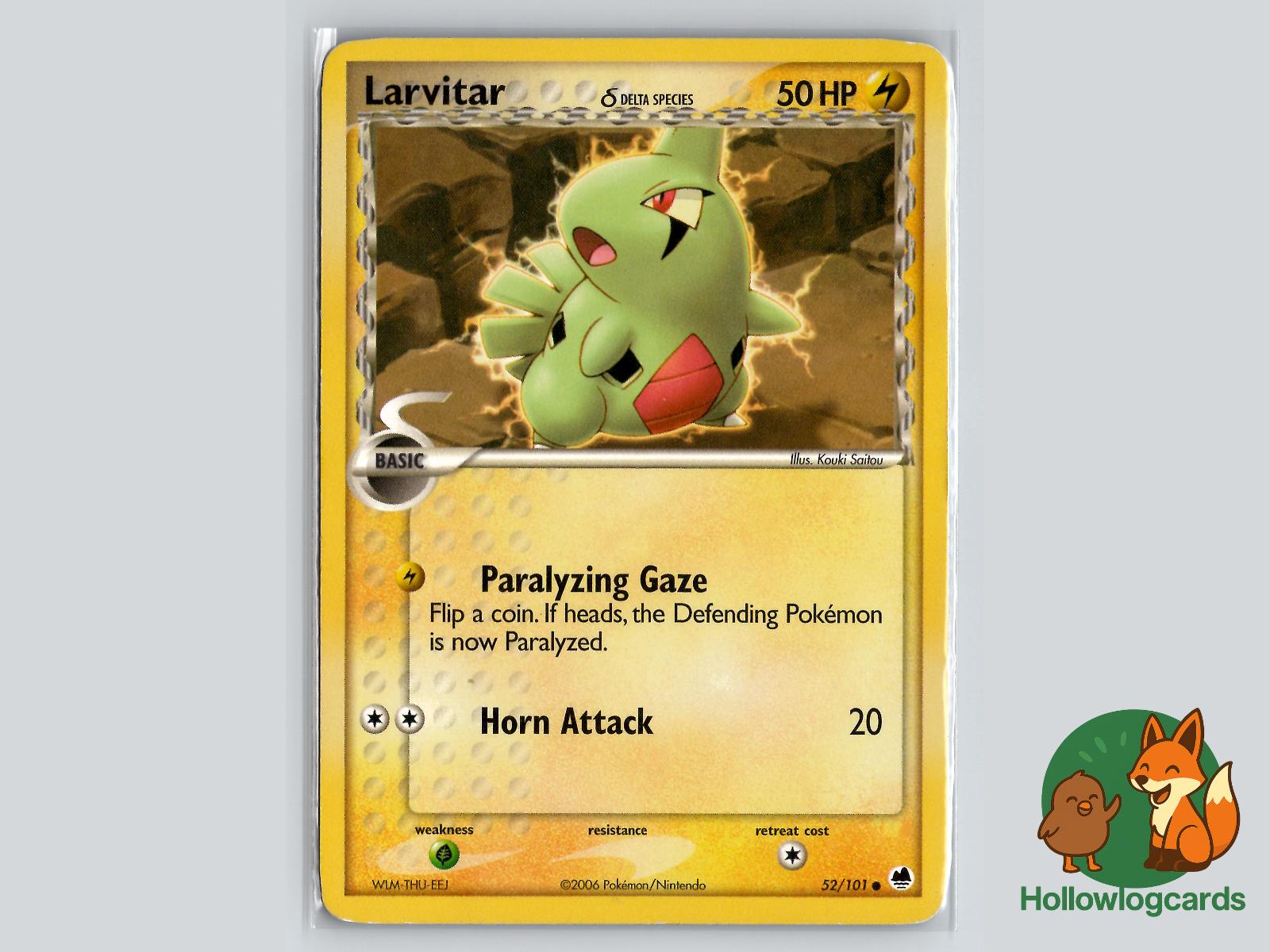 Larvitar (52/101) - Dragon Frontiers Pokémon Card
